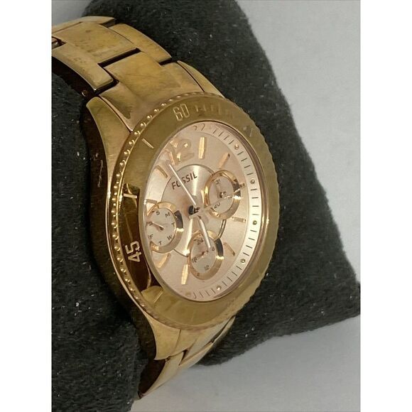 Fossil Stella ES3815 Women's Gold Stainless Steel Analog Dial Quartz Watch FR121 - Picture 5 of 12